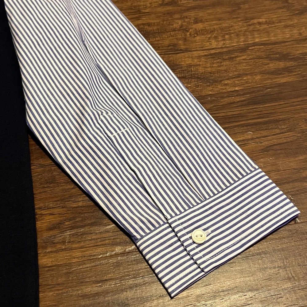 New Talbots Women’s Navy/White Stripe Sleeves Interlock Shift Dress Size XL - Picture 5 of 8